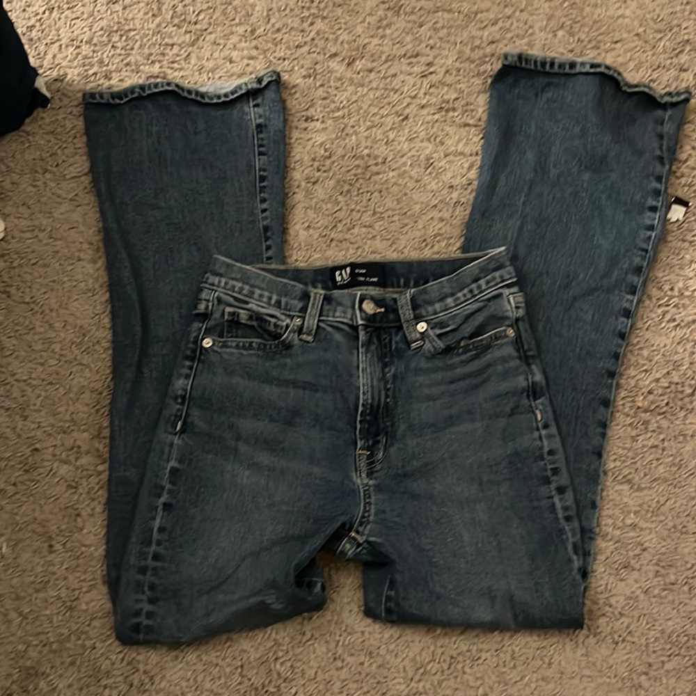 Denim gap flares